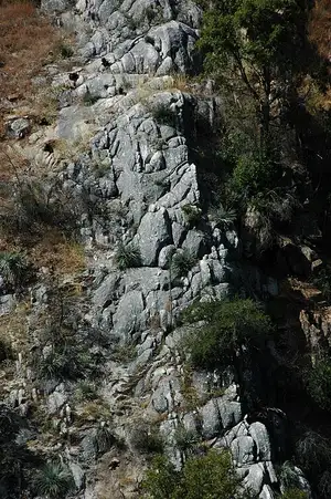 The marble ridge above Crystal Cave in Sequoia National Park, where the marble cave system is located.