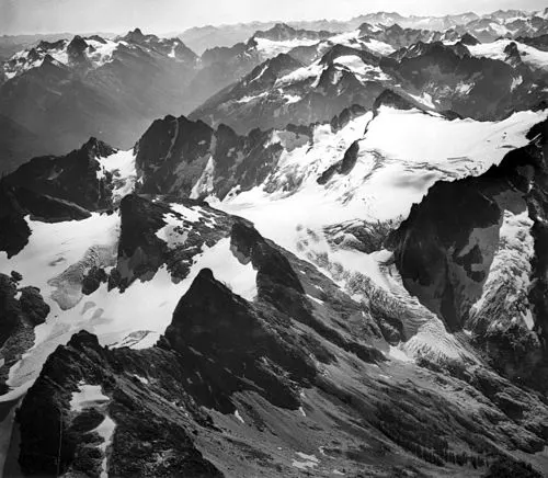 Neve Glacier in the North Cascades, one of more than 300 glaciers in the park, documented by USGS.