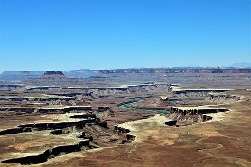 Green River Overlook above the Soda Springs Basin and White Rim on the Green River side of the Island in the Sky mesa.