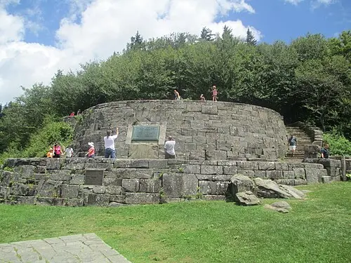 The Laura Spelman Rockefeller Memorial at Newfound Gap, where FDR dedicated the park in 1940.