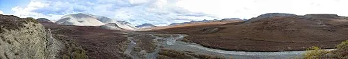 The Salmon River headwaters in limestone cirques below Mt. Angayukaqsraq, the source of the park's only fully Wild-designated river.