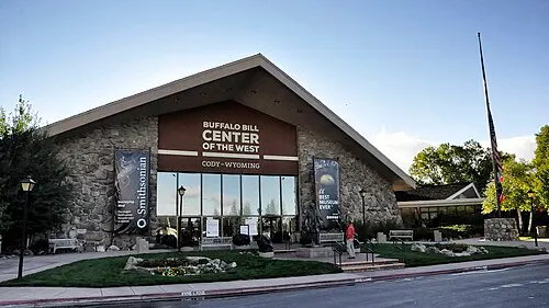 Exterior of the Buffalo Bill Center of the West museum complex in Cody, Wyoming.