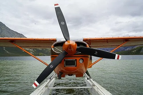 A float plane on Takahula Lake, the kind of bush-plane charter that flies visitors into Gates of the Arctic.