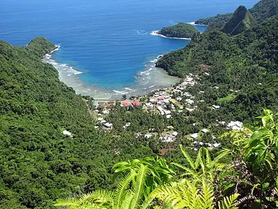 Afono, one of the Samoan villages on the north coast of Tutuila beside the national park.