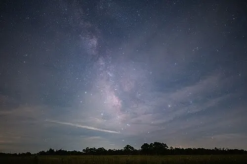 Visitors at a ranger-led night-sky star party program at Big Meadows in Shenandoah National Park.