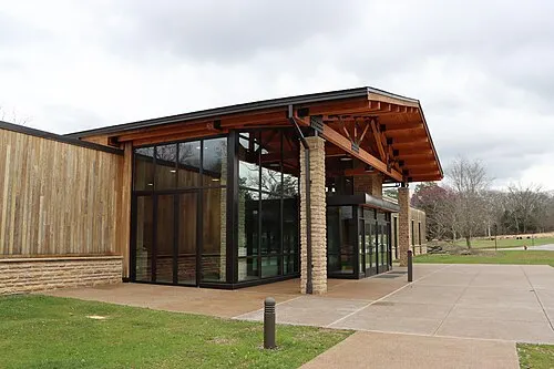 Exterior of the Mammoth Cave Lodge, the in-park hotel near the Visitor Center, after a roof replacement project.
