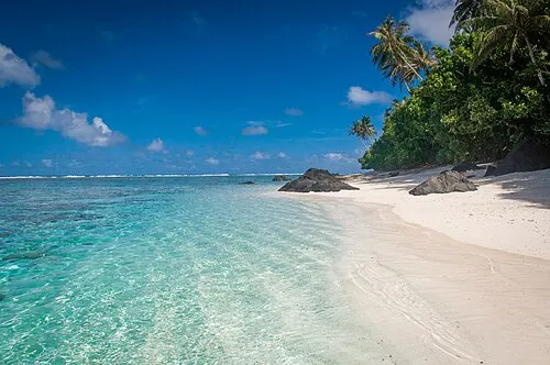 Coastal scene in the National Park of American Samoa on Tutuila (substitute; no licensed image of Tisa's exists).
