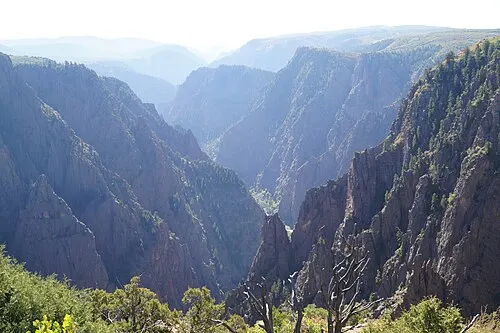 Canyon view representing the Montrose gateway area, home of the Ute Indian Museum 15 miles west of the park.