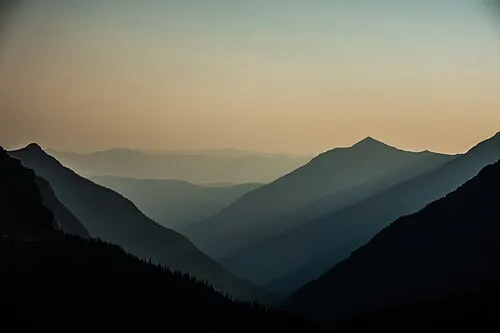 View from the Hidden Lake Overlook above Logan Pass in Glacier National Park.
