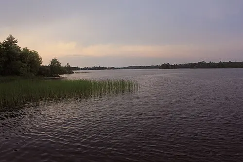 A bay of Rainy Lake seen from the car-accessible mainland shoreline at Voyageurs National Park.